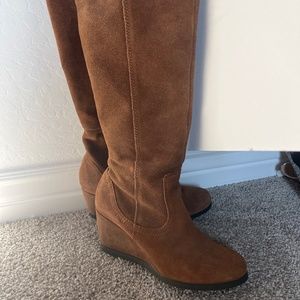 Bass-Leanne Brown Genuine Leather Upper Suede boots